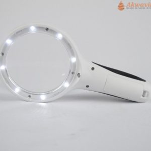 Mini Lupa 90mm LED 8 Branco 1 UV Negro