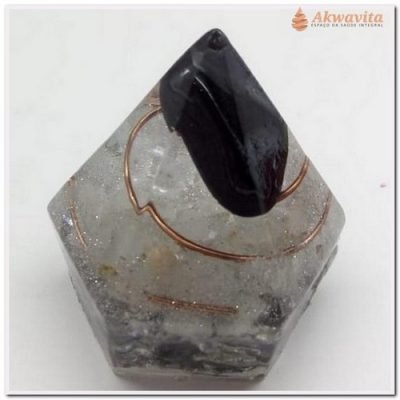 Orgonite Obelisco Cristal Turmalina 6 lados Limpeza 5cm