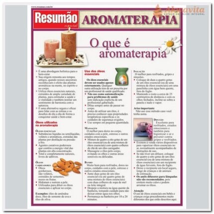 Resumão de Aromaterapia Óleos Essenciais e Propriedades