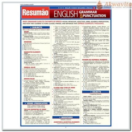 Resumão de English Grammar and Punctuation