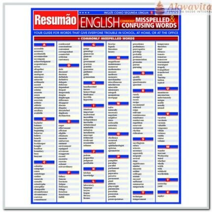 Resumão de English Commonly Misspelled and Confusing