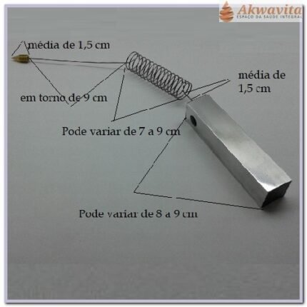 Aurímetro ou Aurameter Cabo de Metal Mede Energia