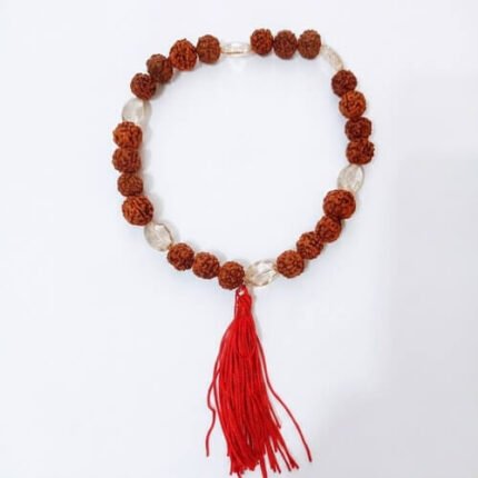 Japamala de Rudraksha 22 contas 1cm e 5 Resina Meditação