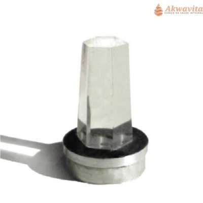Ponta de Cristal Sextavado Reta para Bastão Cromático