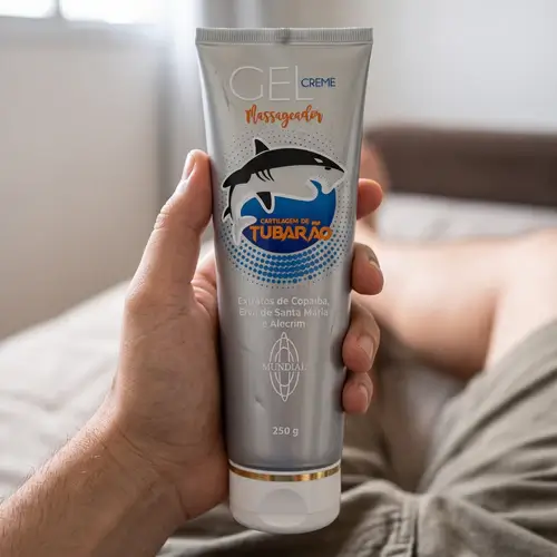 Gel Creme Massageador Cartilagem de Tubarão 250g Mundial