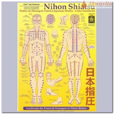 Mapa dos Pontos Nihon Shiatsu L Namikoshi Plastificado- Sogo