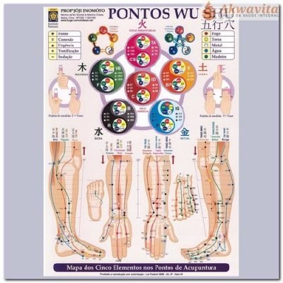 Mapa dos Pontos Wushu e 5 Elementos Enomóto - Sogo