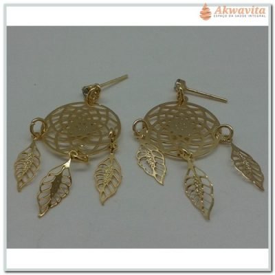 Brinco Filtro dos Sonhos Dourado Protege das Energias