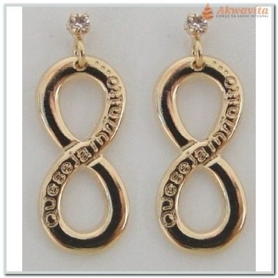 Brinco o Oito do Que seja infinito Dourado