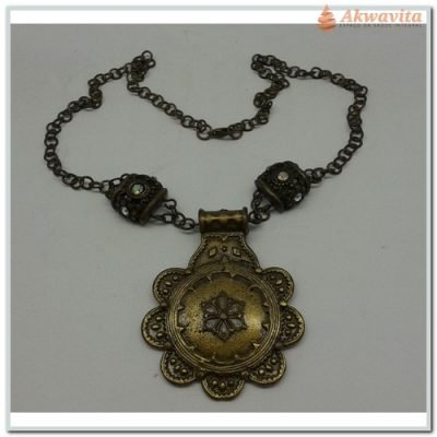 Colar Mandala Ouro Velho Oito lados