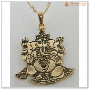 Gargantilha Ganesha Dourada da Prosperidade e Tira Obstáculos