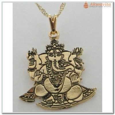 Gargantilha Ganesha Dourada da Prosperidade - B.Esot
