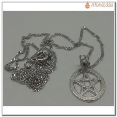 Gargantilha Pentagrama Prata Realização 15mm-N.Tempo