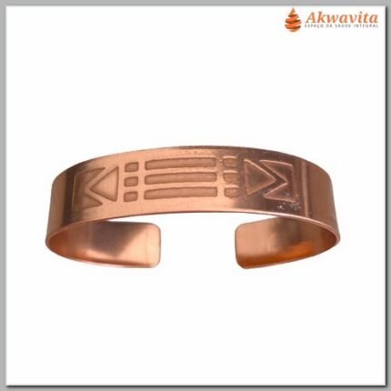 Pulseira de Cobre Símbolo Luxor G Masculina Energia Telúrica