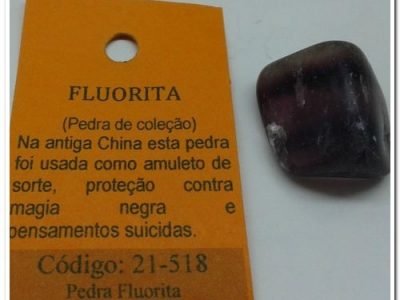 Pedra Fluorita Intuição Amor Sorte 1ªlinha Rolada 2-3cm