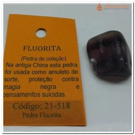 Pedra Fluorita Intuição Amor Sorte 1ªlinha Rolada 2-3cm