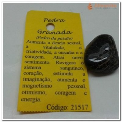 Pedra Granada Paixão Coragem 1º linha Rolada 2-4cm