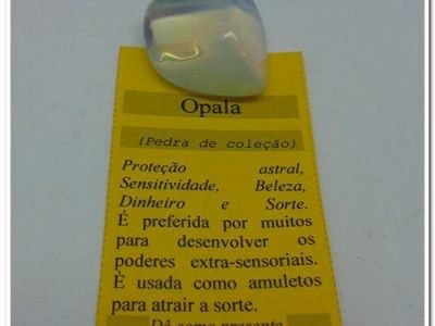 Pedra Opalina Sintética Espiritualidade Rolada 1ºlinha