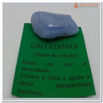 Pedra Calcedônia Reflexão Construtiva Rolada 1º linha 3cm