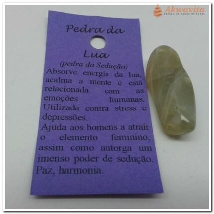 Pedra da Lua Verdadeira Espiritualidade Feminina Rolada M