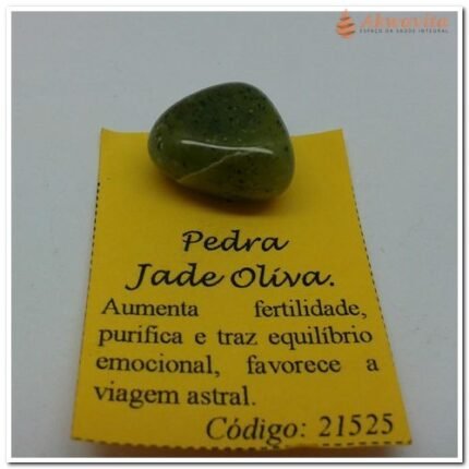 Pedra Jade Oliva Pureza Serenidade Primeira linha Rolada