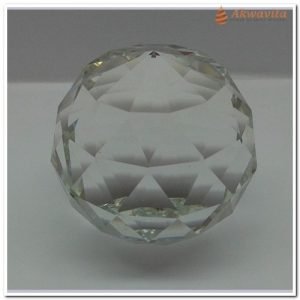 Cristal Multifacetado Purificação Bola de Mesa Branca 30mm