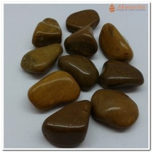 Pedra Jaspe Amarelo Atua no Pâncreas Rins Rolada 2-3cm