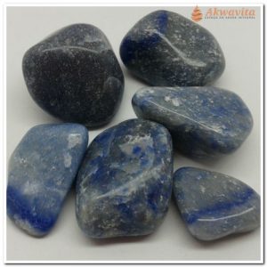 Pedra Quartzo Azul Percepção Espiritual Proteção Rolada PMG