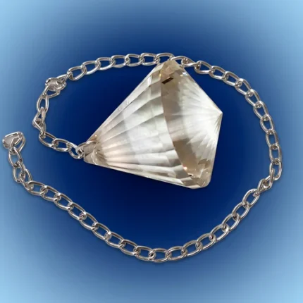 Pêndulo de Cristal Cone Multifacetado Base Larga 34x40mm