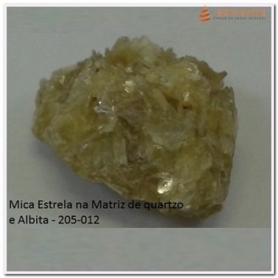 Pedra em Drusa Mica Estrela em Quartzo e Albita
