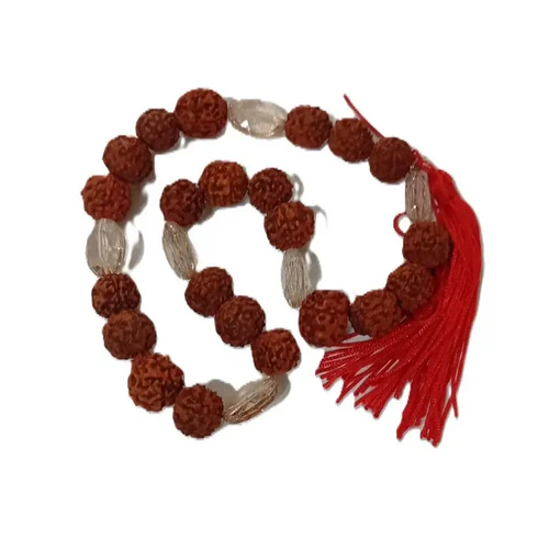 Japamala de Rudraksha 22 contas 1cm e 5 Resina Meditação