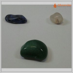 Kit Pedras Roladas do Signo Aquário Cristal Q-Verde Sodalita