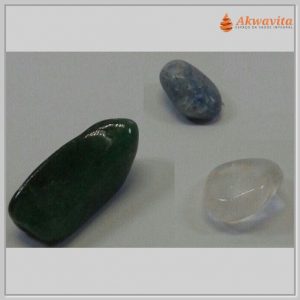 Kit Pedras Roladas do Signo Virgem Cristal Sodalita Q-Verde