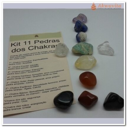 kit de Pedras dos Chakras Harmonize-os 11 pedras M