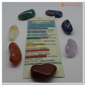 kit de Pedras dos Chakras Harmonize-os 7 pedras G