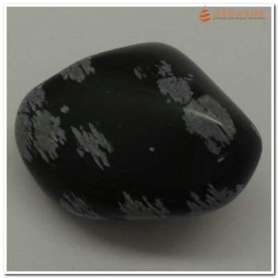 Pedra Obsidiana Flocos de Neve Afasta Perigo Rolada 1°linha