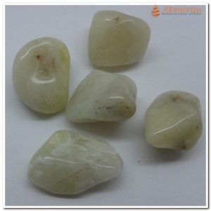 Pedra Cristal de Quartzo com Enxofre Contra Inveja Rolada 2cm