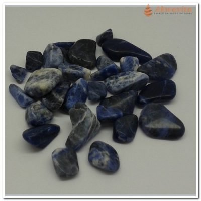 Pedra Sodalita Azul Ativa Pensamento Lógico Rolada 5mm