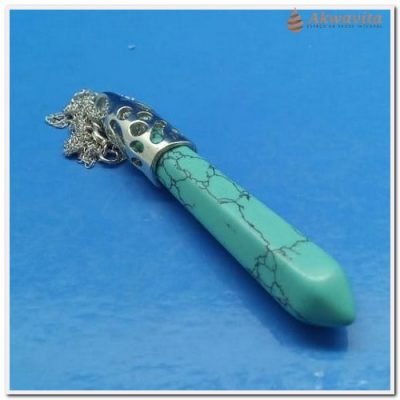 Pêndulos de Cristais Diversos Modelo Hexagonal howlita azul