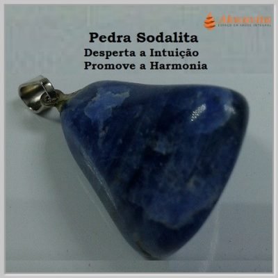 Pingente de Pedra Signo Sodalita Aquário Sagitário 2pç-Lj