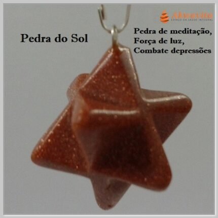 Pingente de Pedra Do Sol modelo Merkabah