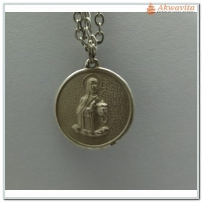 Pingente Prata Sta Edwiges Padroeira Pobres e Endividados-Lj