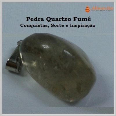 Pingente de Pedra Signo Quartzo fumê Touro Proteção 2pç-Lj