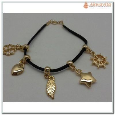 Pulseira Cigana Patuás Dourados Proteção Sunshine- B.Esot