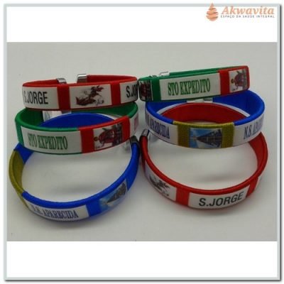 Pulseiras com São Jorge Sto Expedito e NSAparecida
