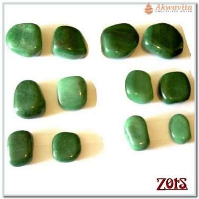 Kit Pedras Quartzo Verde Massagem Quente Fria 12pç- Zots
