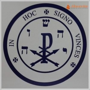 Pantáculo Monograma De Cristo Gráfico Radiônico 17x17cm PVC