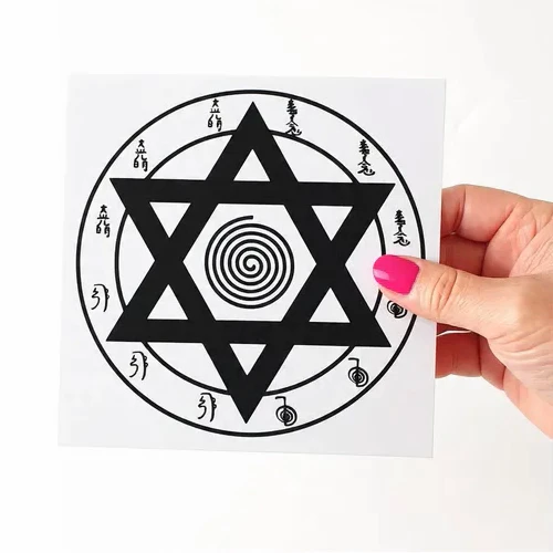 Mandala Reiki Emissor Energia Gráfico Radiônico 17x17 PVC