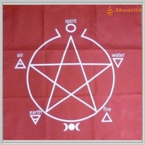Toalha Pentagrama para Altar e Oráculos 4 elementos