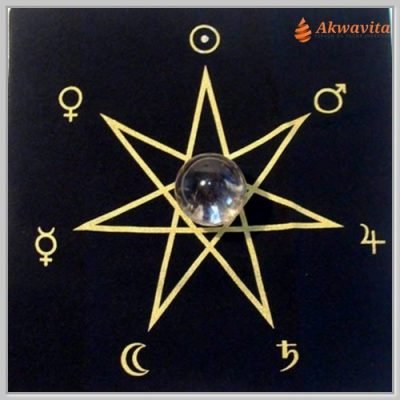 Toalha Septgrama Leitura Oracular Anel Trithemius Esf Cristal-Zo